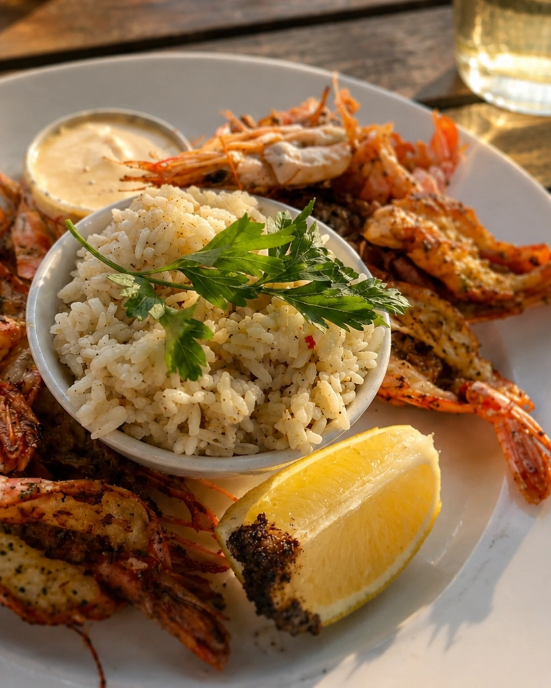 Seafood platter by the bay